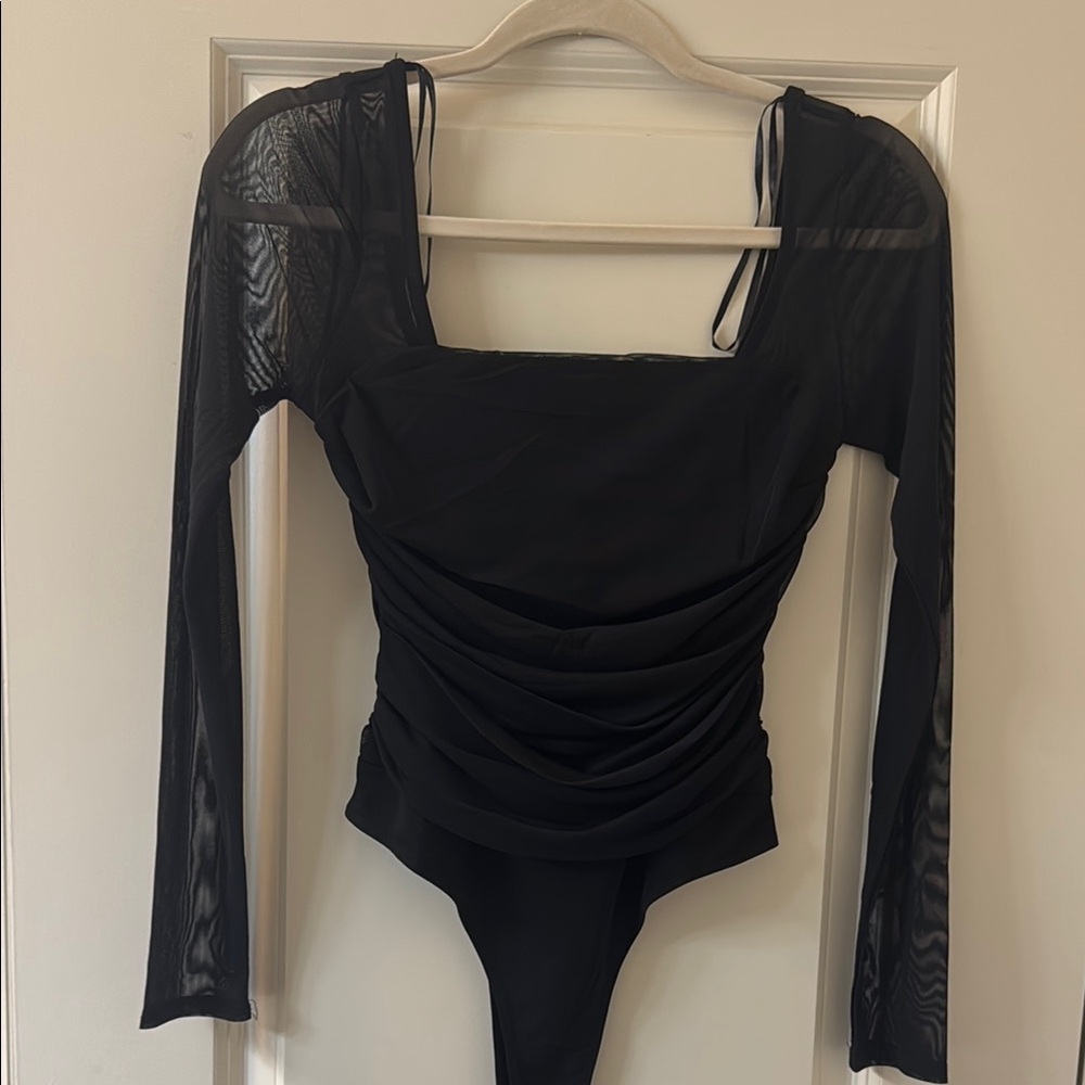 Elegant Black Long Sleeve Women's Top